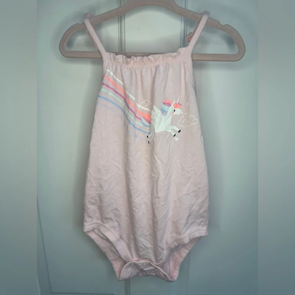 Jumping Beans 18M Pink Girls Unicorn Camisole Onesie